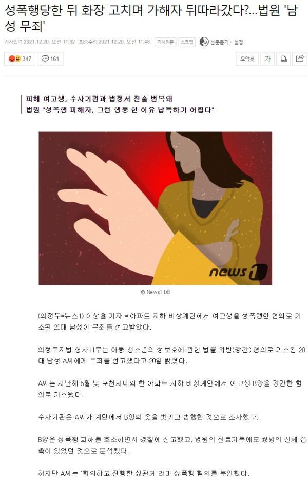 무죄를 선고한 이유